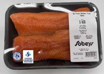 Sobeys Safeway Choose Canadian Seafood Sticker Packaging