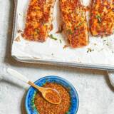 Maple Mustard Glazed Sheet Pan Salmon Recipe