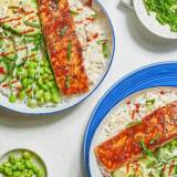 Teriyaki Salmon Poke Bowls Recipe