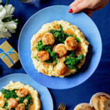 White Wine Scallops with Polenta Circle Choose Canadian Seafood