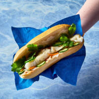 Pan Fried Halibut Banh Mi Circle Choose Canadian Seafood