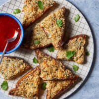Shrimp Toast Circle Choose Canadian Seafood