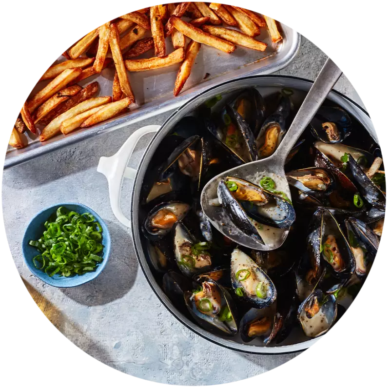Moules-frites faciles style bistro