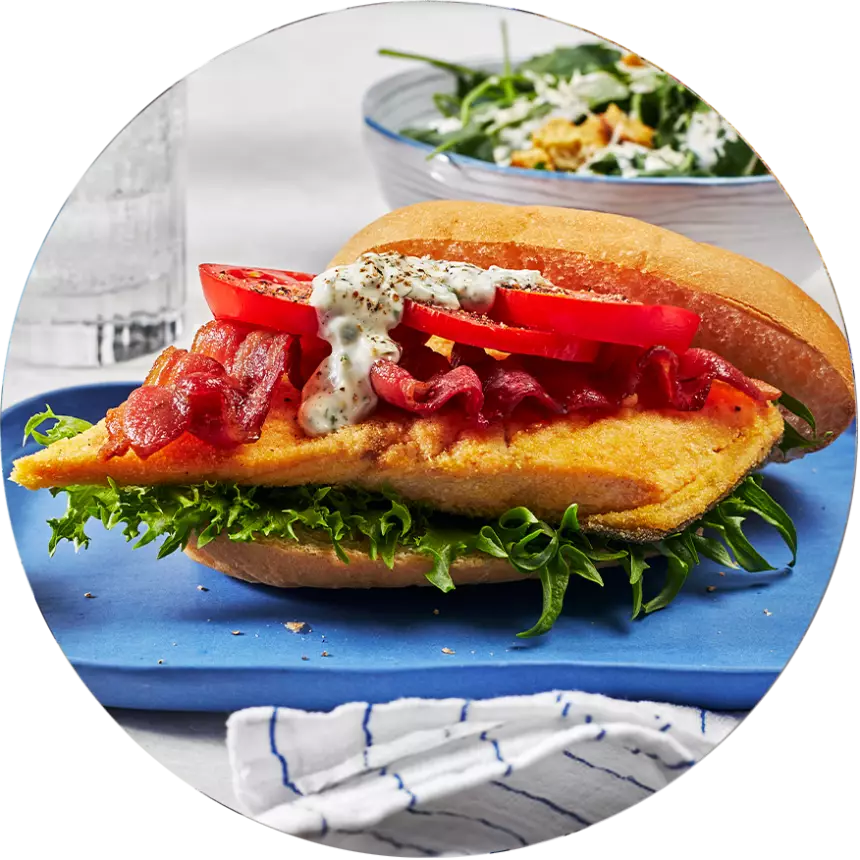 Crispy BLT Ts with Ultimate Sauce Choose Canadian Seafood Recipe Image